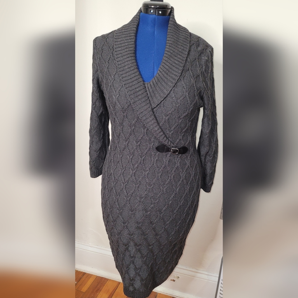 Calvin Klein Women's Cable Knit Dress M